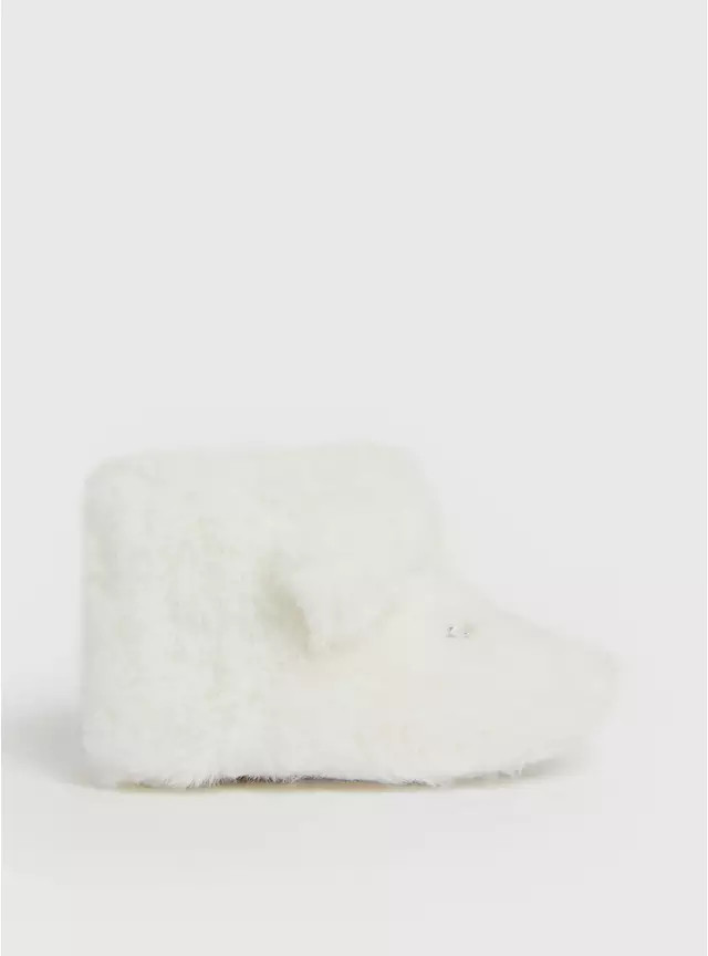 Buy White Faux Fur Bear Booties 3-6 months | Shoes | Tu | Tu Clothing