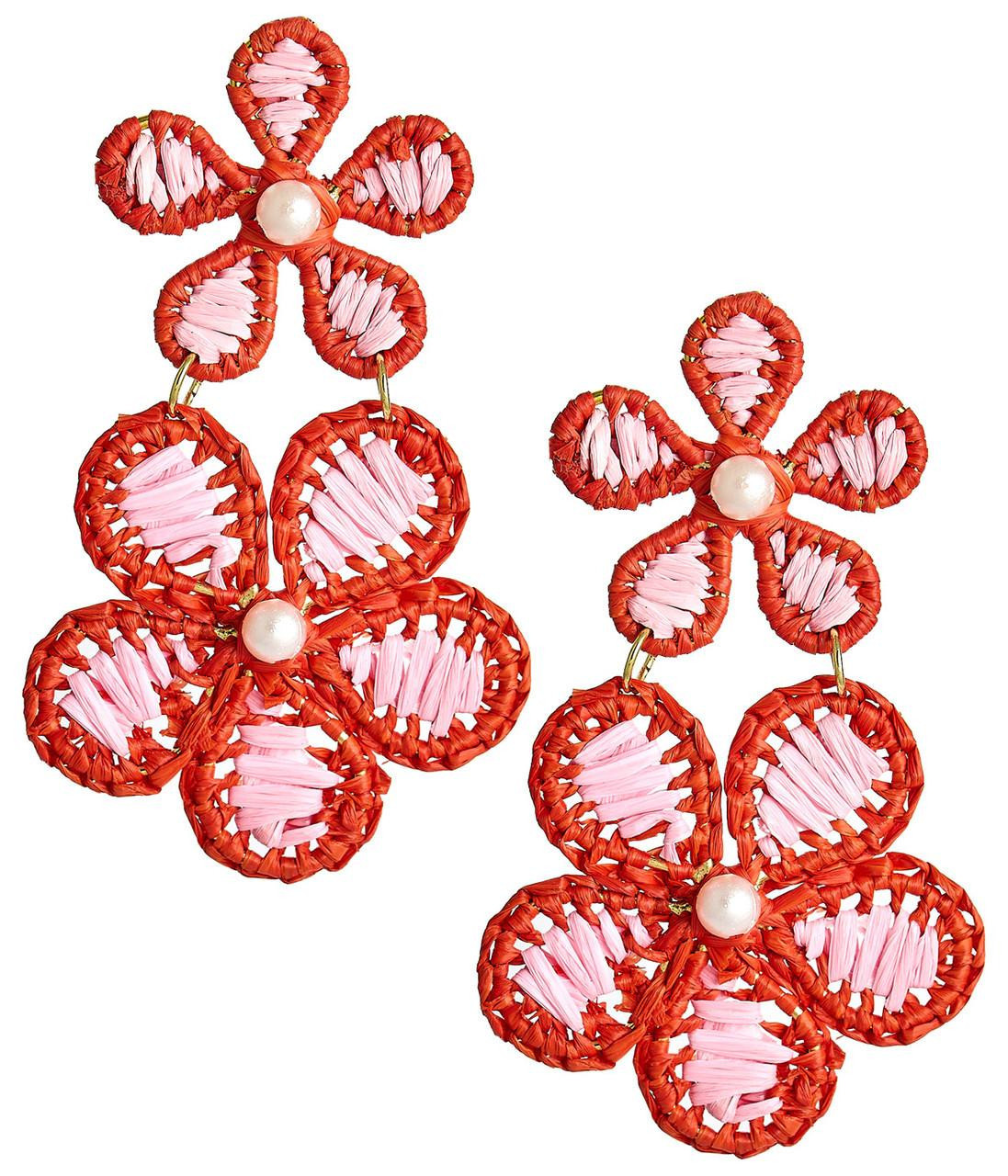 Marigold -  Two - Tone - Raffia Earring | Lisi Lerch Inc