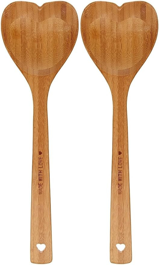 DCI Bamboo Heart Shaped Spoon 2 Pack | Amazon (US)