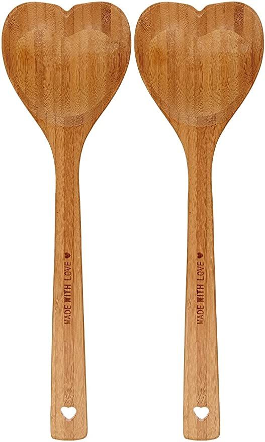 DCI Bamboo Heart Shaped Spoon 2 Pack | Amazon (US)