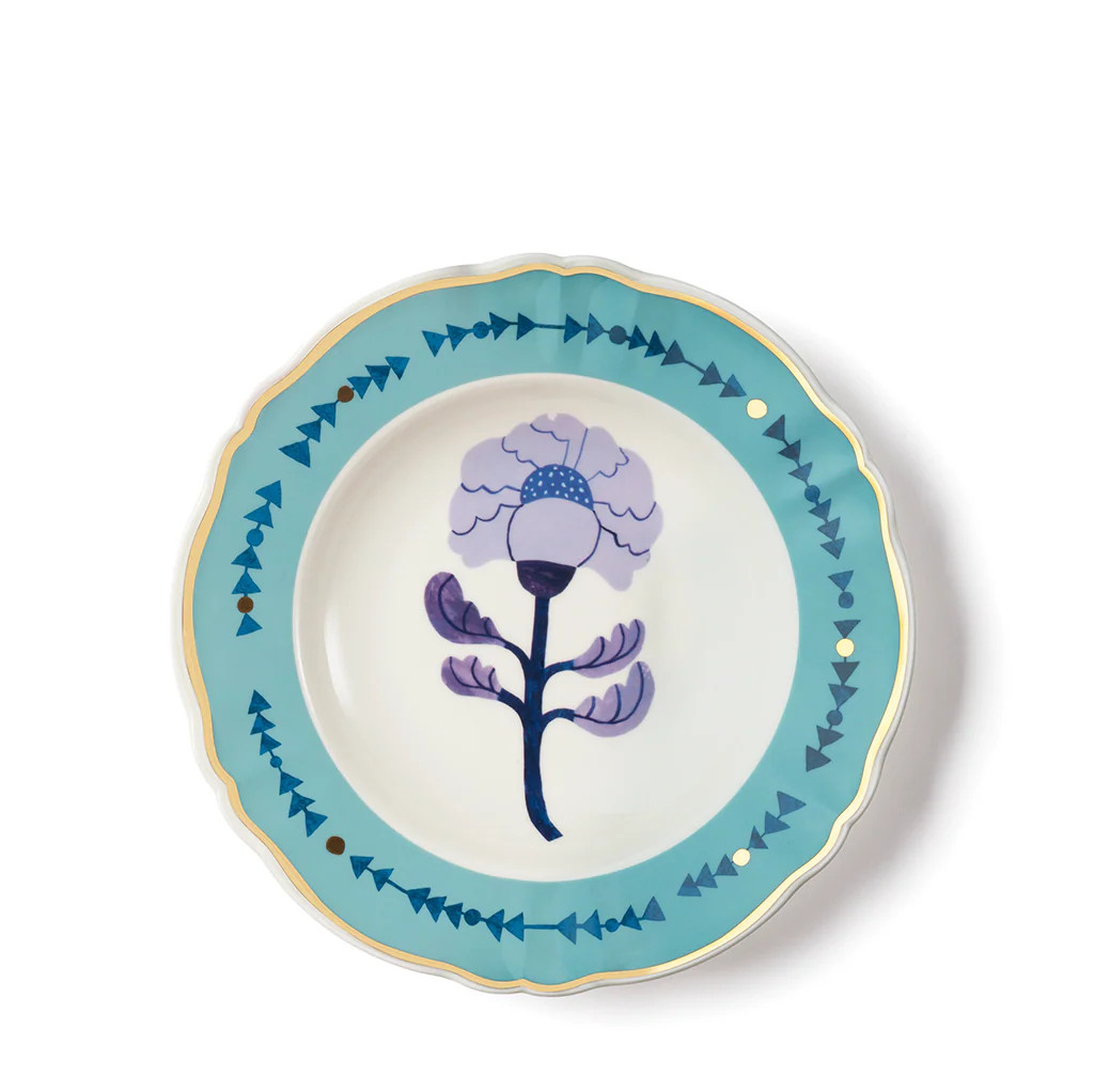 Blossom Deep Plate, Blue | Blue Print