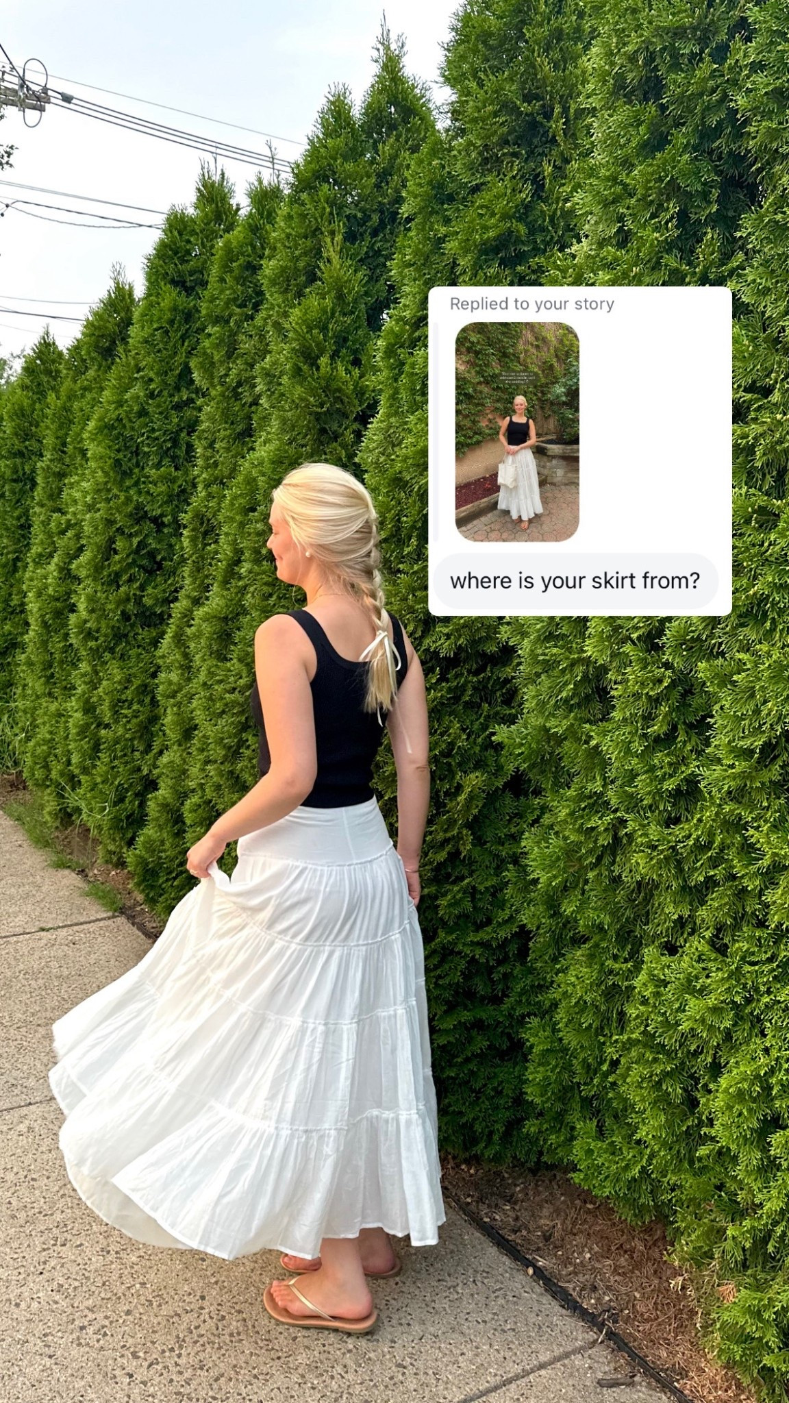 Skirt is linked here! Wearing a size small from lulus and my tank is size small from Cuts Clothing

#LTKSeasonal #LTKFindsUnder50 #LTKWedding