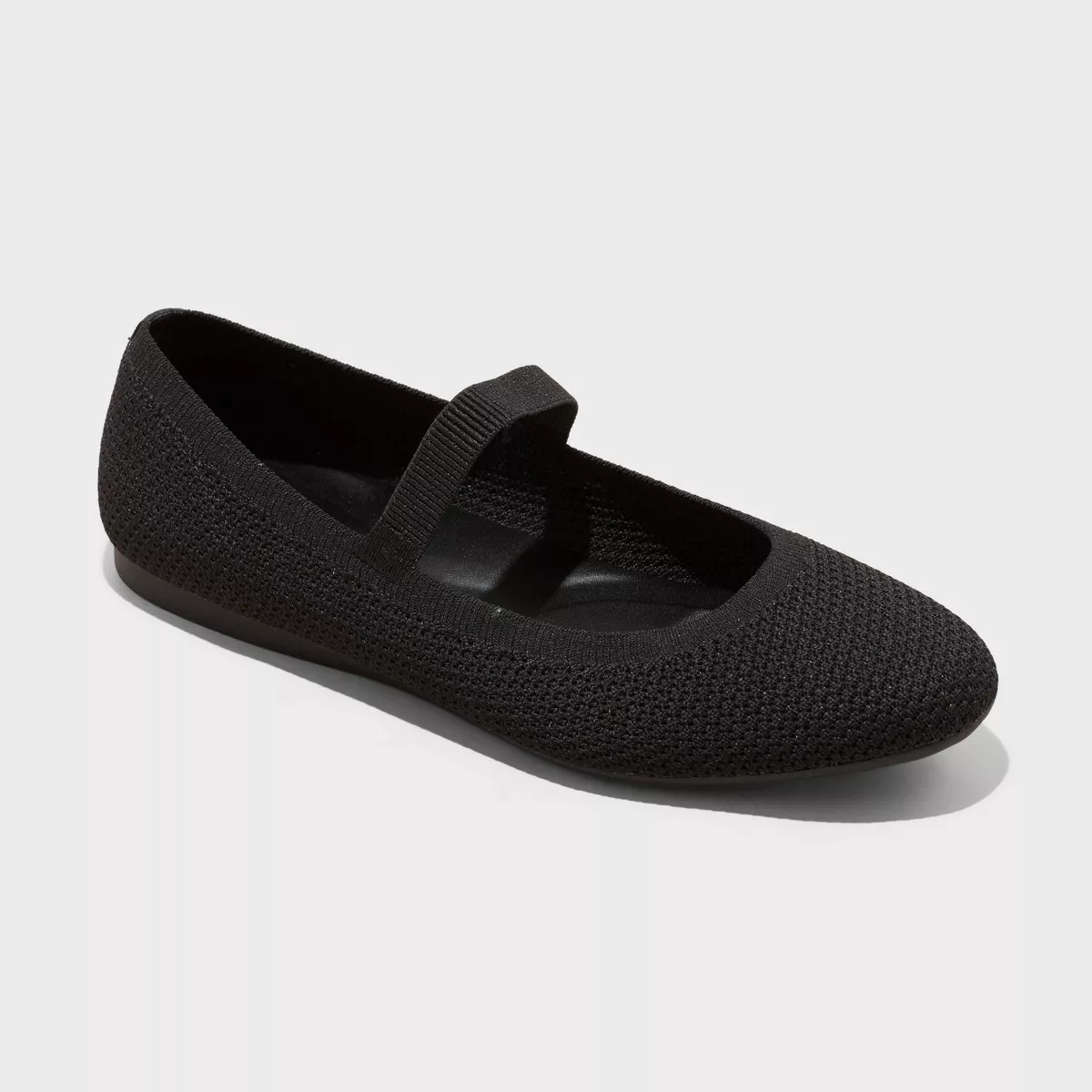 Women's Shiloh Knit Mary Jane Flats - A New Day™ Black | Target