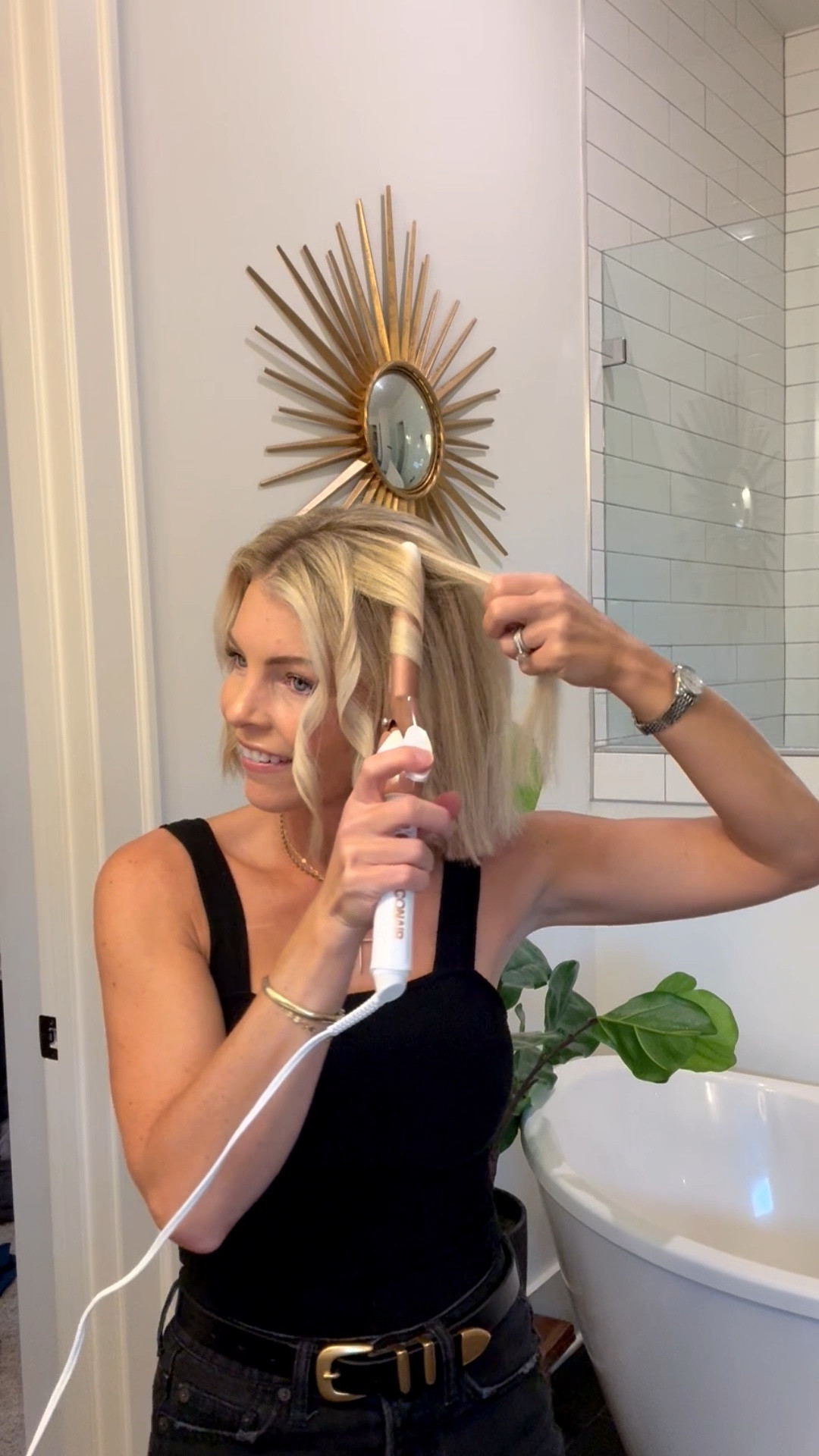 curling with a 3/4” barrel and alternating directions to get more dimension