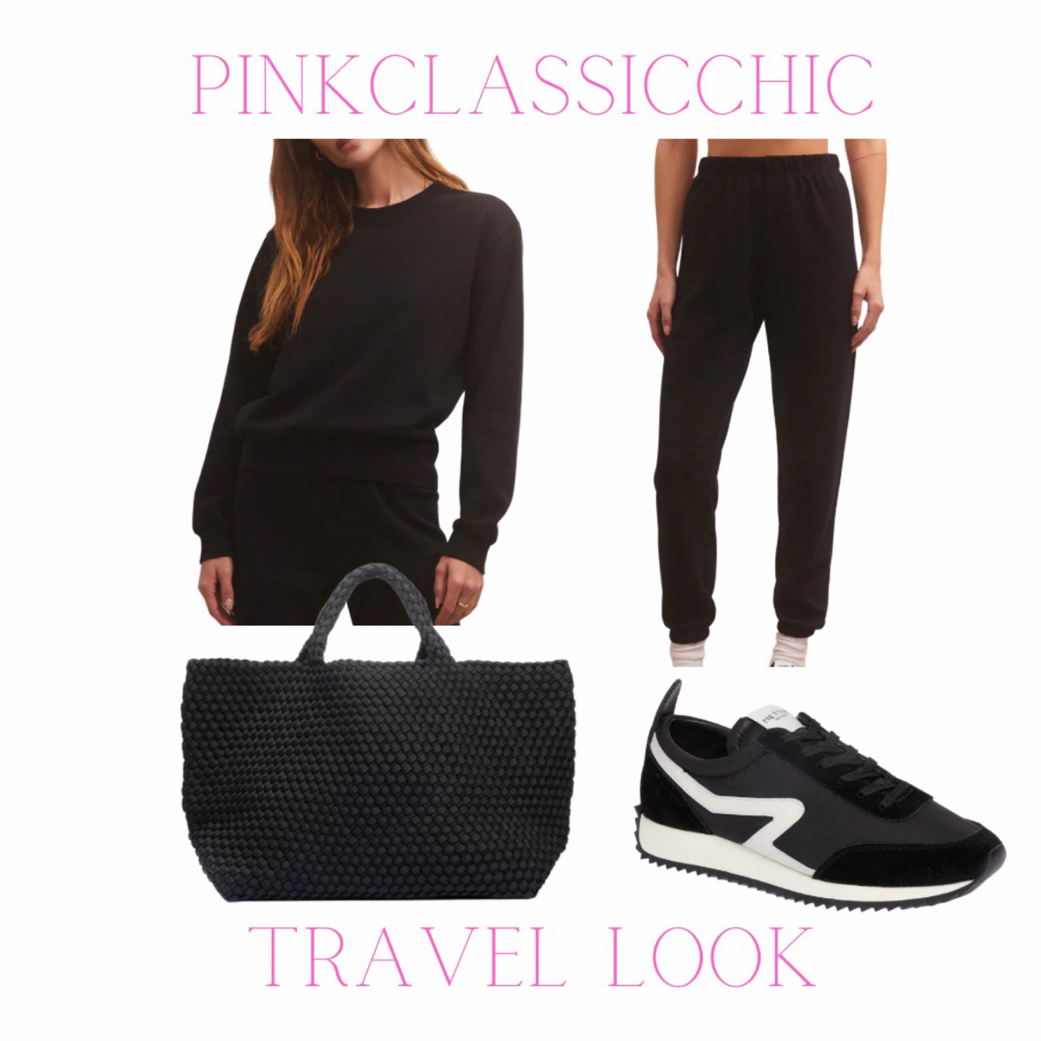 Travel look, sweatpants, sweatshirt, z supply, rag & bone sneakers, black sneakers, naghedi bag, tote bag, airport look, airport outfit, travel outfit 

#LTKunder100 #LTKtravel #LTKFitness