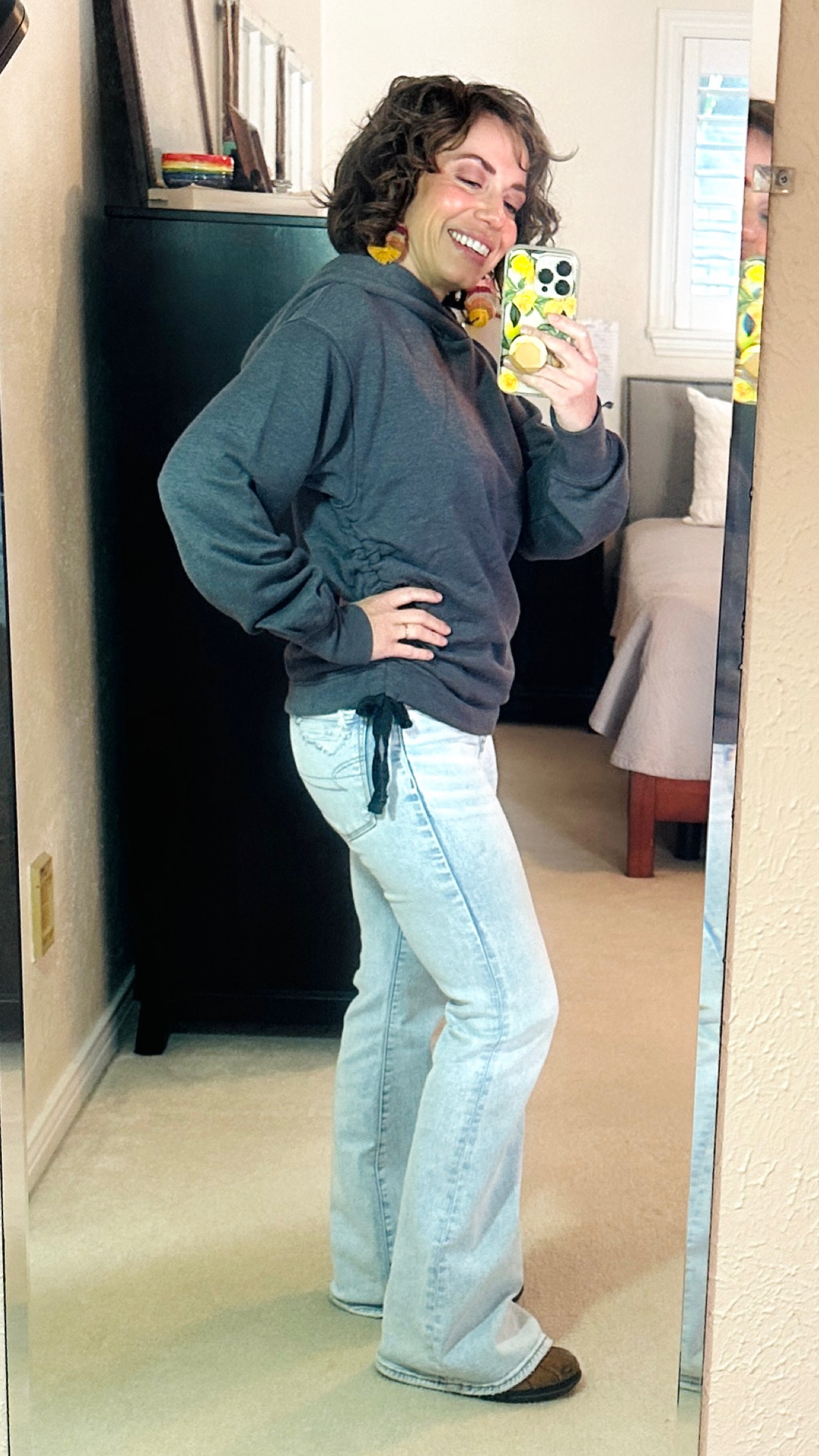 I’ve wanted a pale blue pair of jeans for a while. The button fly, high waist and flare style sealed the deal! Also adoring this ruched hoodie for a touch of comfy but still girly. 

#LTKSeasonal #LTKbeauty #LTKunder50