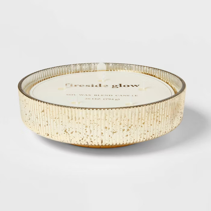 Mercury Jar Candle Fireside Glow Candle Gold - Threshold™ | Target