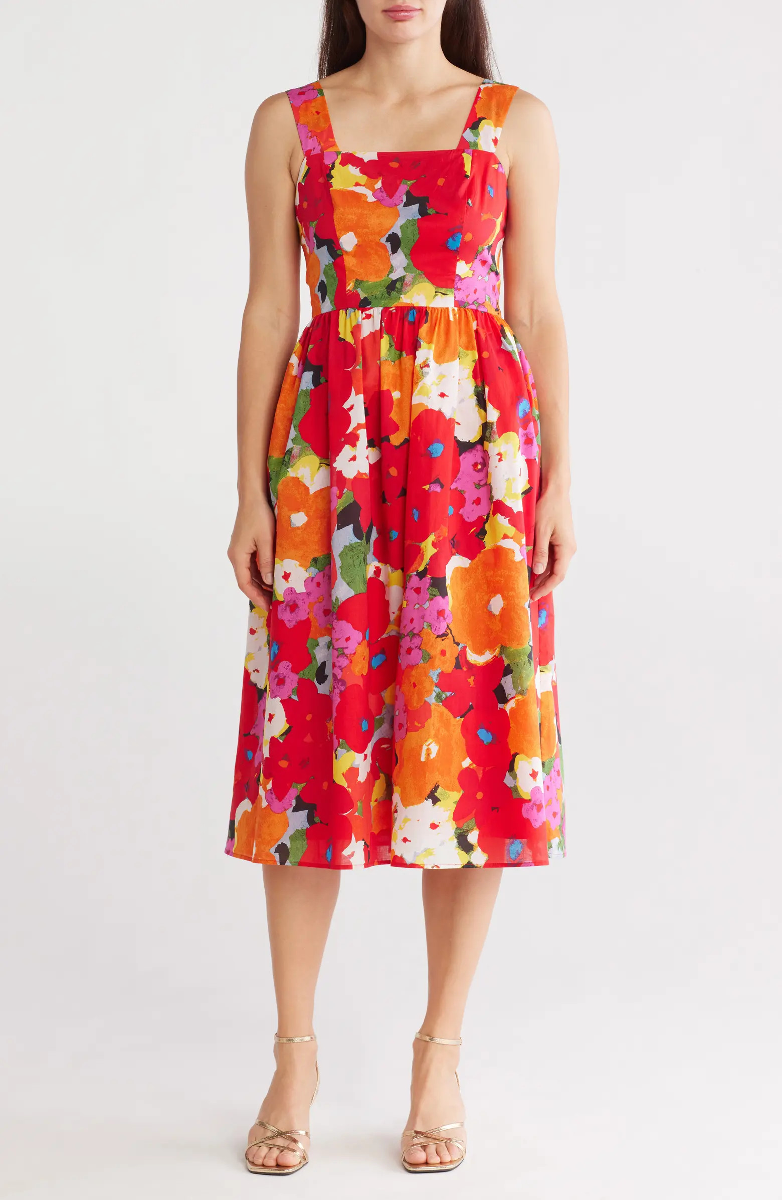 Maggy London Floral Cotton Voile Fit & Flare Dress | Nordstromrack | Nordstrom Rack