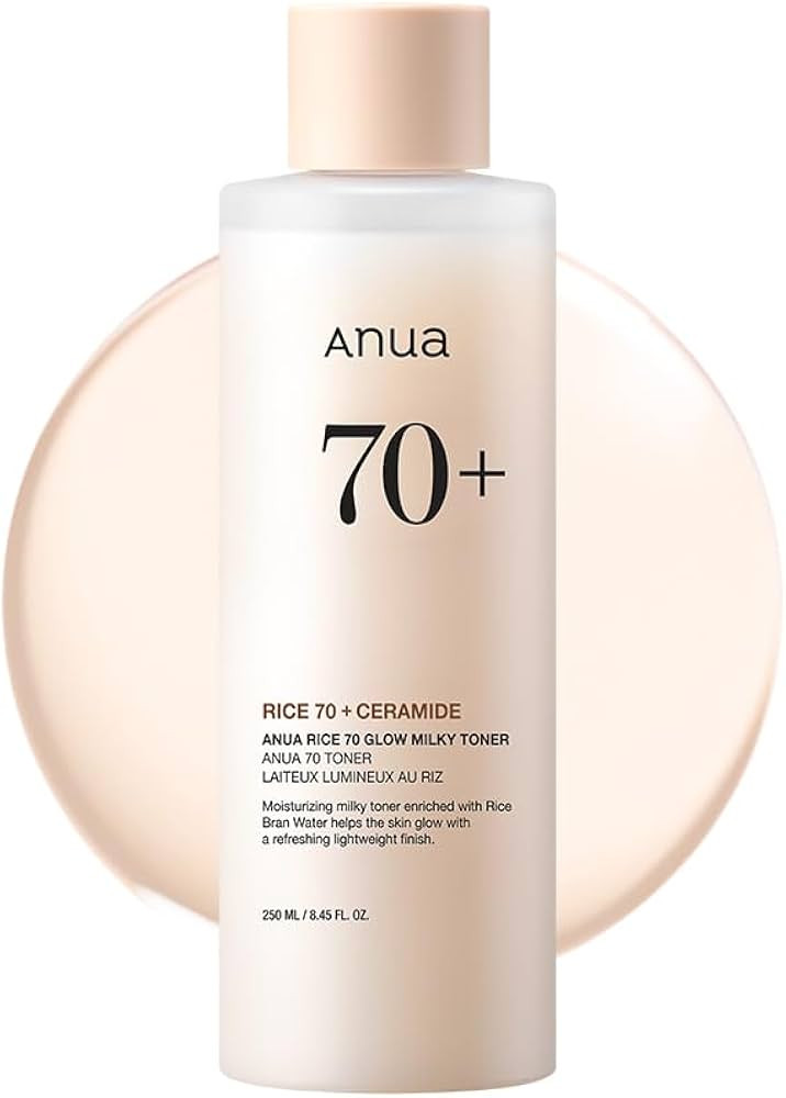 ANUA Rice 70 Glow Milky Toner, for Glass Skin, Rice Water, Niacinamide, Ceramides, Panthenol, Fra... | Amazon (US)