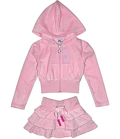 Lola The Boys LittleBig Girls Long Sleeves Hood Velour Margot 2-Piece Set - 4 | Dillard's