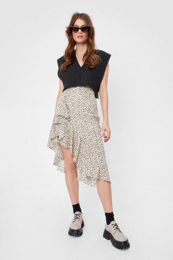 Spot the Difference Abstract Midi Skirt | NastyGal (US & CA)