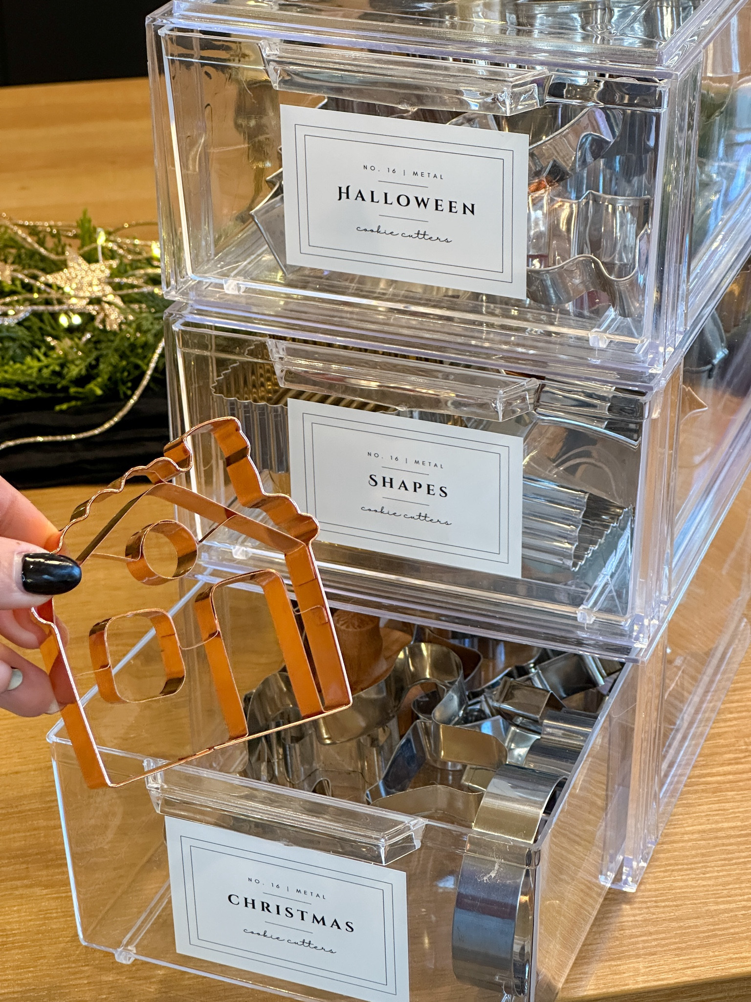 Organizing cookie cutters might just be the sweetest kitchen hack! 🍪✨ Having them sorted and easy to access means more fun (and less stress!) when it's time to bake.

🍁 Benefits of an organized cookie cutter stash:
1️⃣ Easy to find - No more digging through drawers to find the right shape.
2️⃣ Quick access - Grab the perfect cutter for any occasion in seconds!
3️⃣ Keeps them in top condition - Protects delicate shapes from bending.
🎄Ideas for organizing:
By holiday - Keep Christmas, Halloween, and Valentine's cutters all in their own spots.
By shape - Hearts, stars, animals... group similar cutters together!
In labeled containers - Stackable bins or clear pouches make it easy to see what you have.
On a pegboard - Hang cutters for a display that's as functional as it is cute!
With everything organized, holiday baking becomes a breeze!
Who else loves their cookie cutter collection? 🍪💫
#BakingOrganization #CookieCutterCollection
#OrganizedKitchen #kitchenorganization #homeorganization #organizingideas #organizinghacks #holidayprep

#LTKHome #LTKSeasonal #LTKHoliday