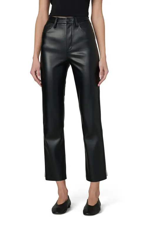 Joe's Jeans Lyra Slim Ankle Faux Leather Pants in Black at Nordstrom, Size 32 | Nordstrom
