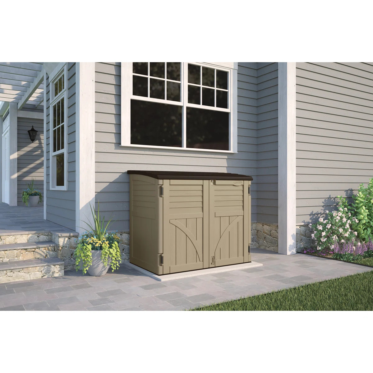 Suncast Horizontal Utility Garbage Shed | Wayfair North America