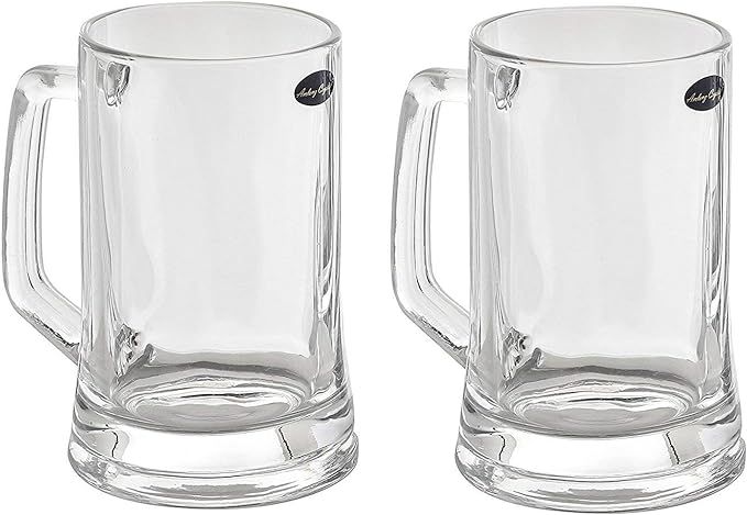Amlong Crystal Lead-Free Beer Mug - 12 oz (Right For 1 Bottle), Set of 2 | Amazon (US)