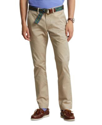 Polo Ralph Lauren Men's Slim-Fit Stretch Chino Pants - Classic Stone | Macy's