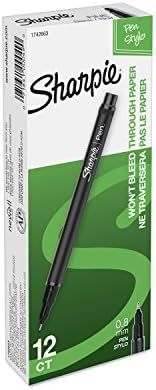 Sharpie Plastic Point Stick Water Resistant Pen, Ink, Fine, Pack of 12, Black (1742663) | Amazon (US)