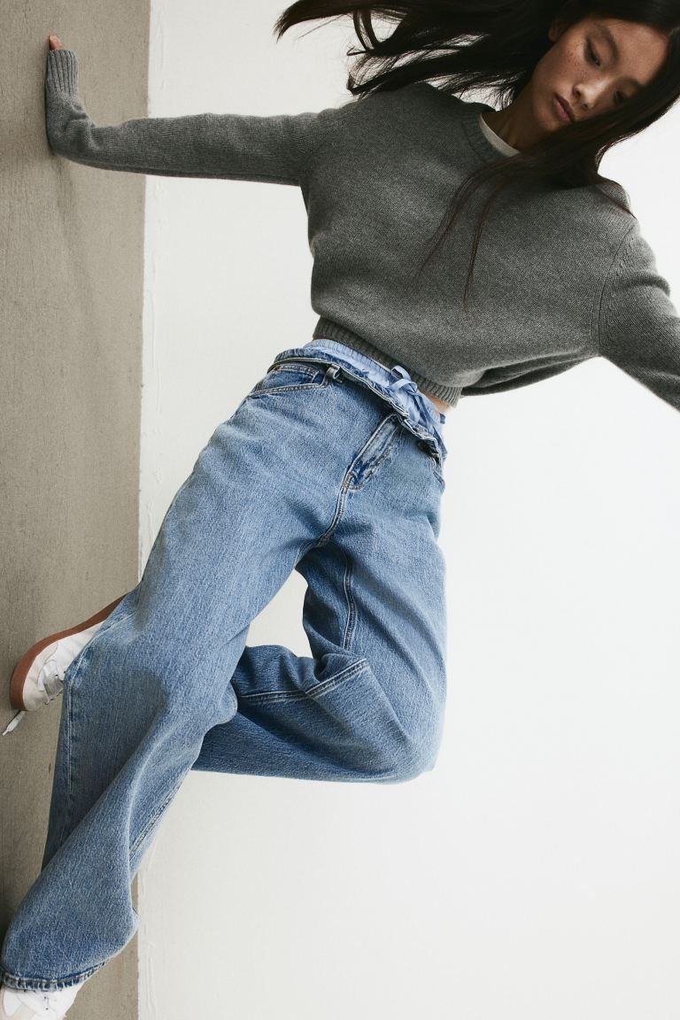Wide High Jeans - Denimblau - Ladies | H&M DE | H&M (DE, AT, CH, NL, FI)
