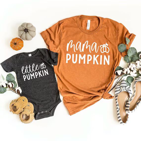 Mommy and Me Fall Shirts Mama Pumpkin Shirt Little Pumpkin - Etsy | Etsy (US)