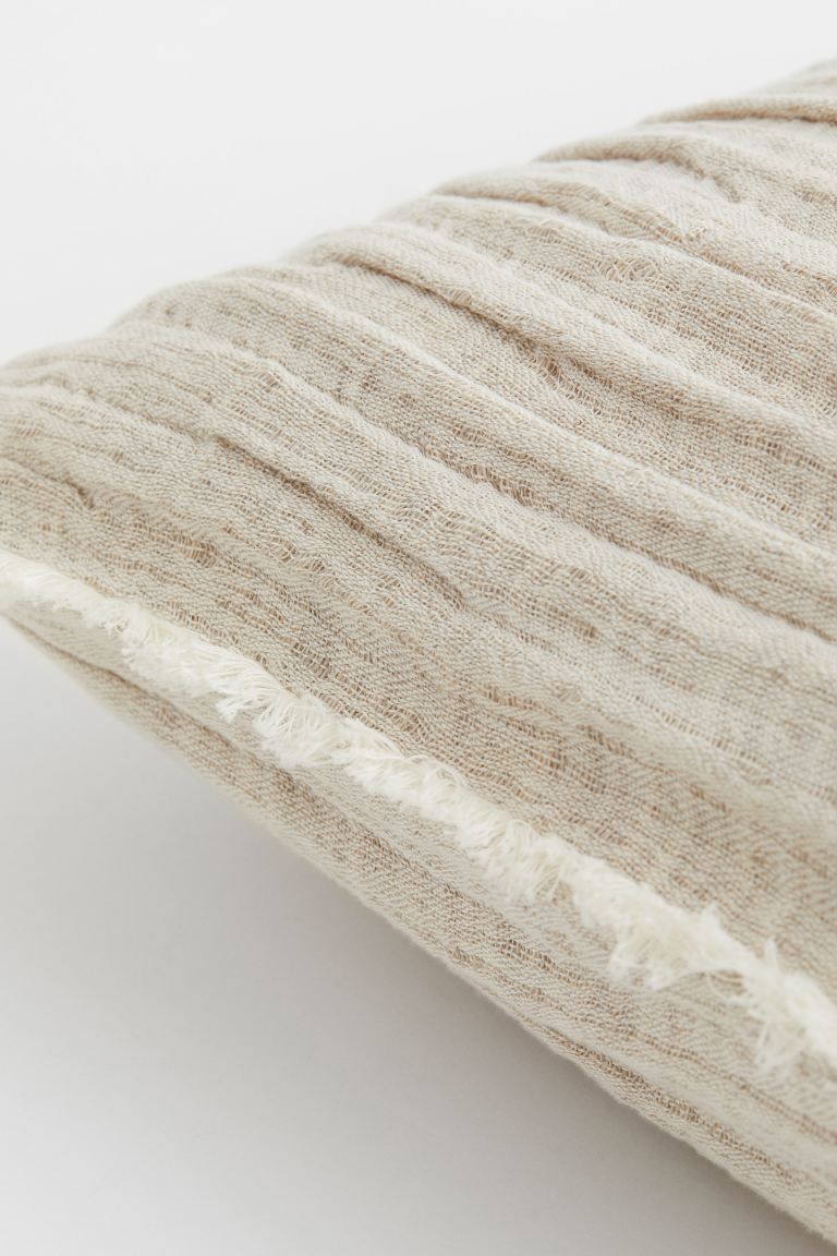 Crinkled Linen-blend Cushion Cover | H&M (US + CA)