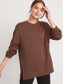 Oversized Boyfriend Garment-Dyed Tunic Sweatshirt for Women | Old Navy (US)