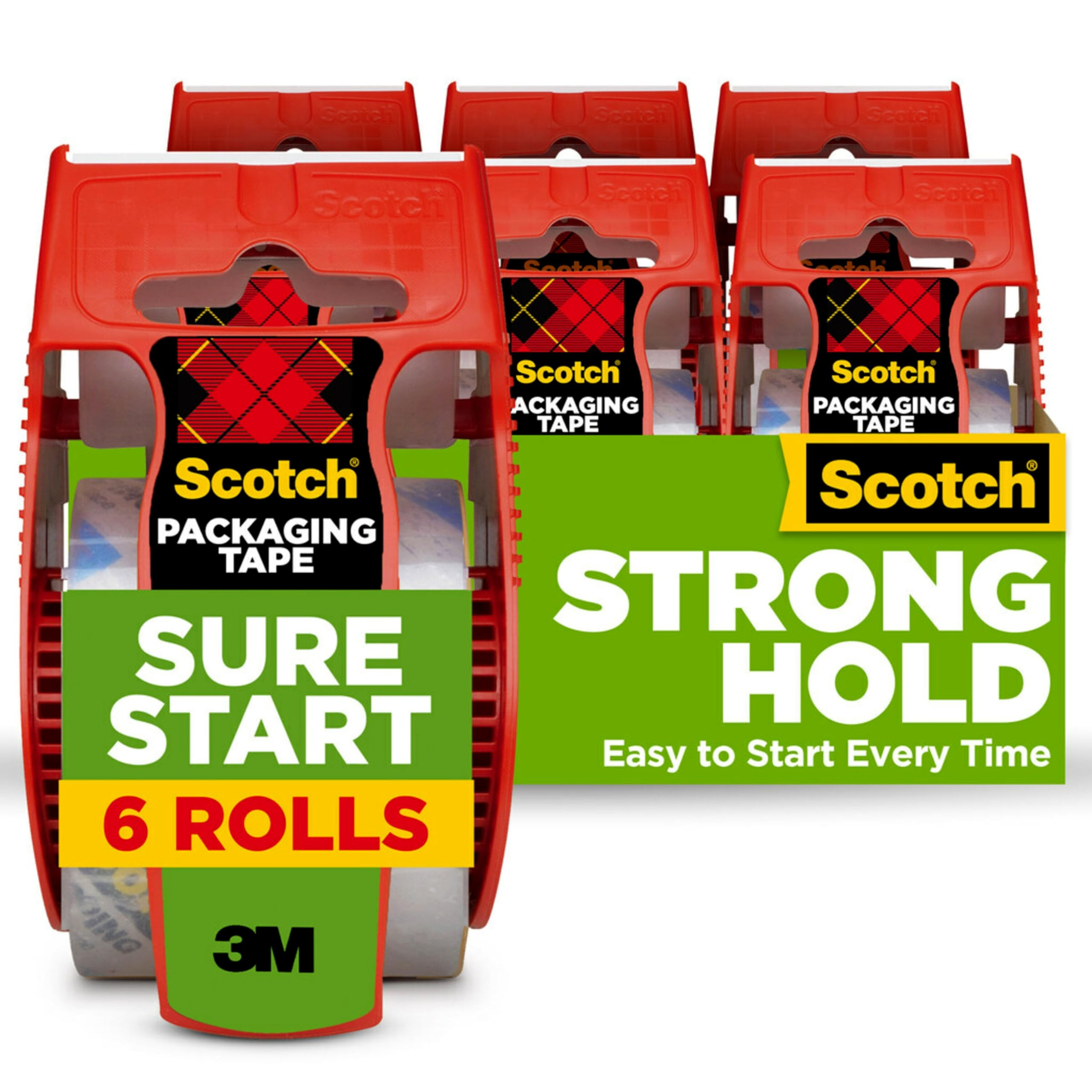 Scotch Sure Start Shipping Packaging Tape, 1.88" x 22.2 yd, Designed for Packing, Shipping and Ma... | Amazon (US)