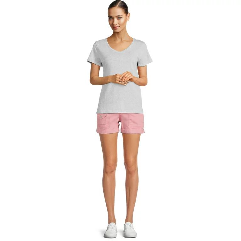 Time and Tru Women's Roll Cuff Utility Shorts | Walmart (US)