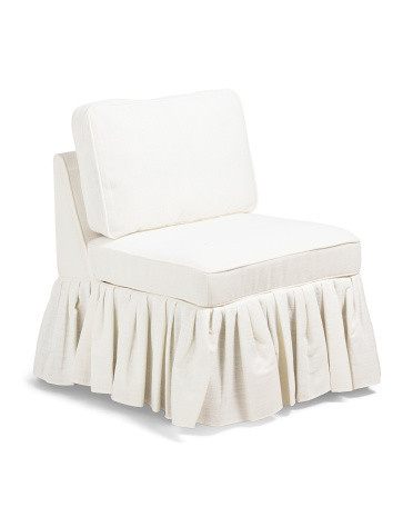 26X35.5 Ruffle Skirt Accent Chair, Polyester | TJ Maxx