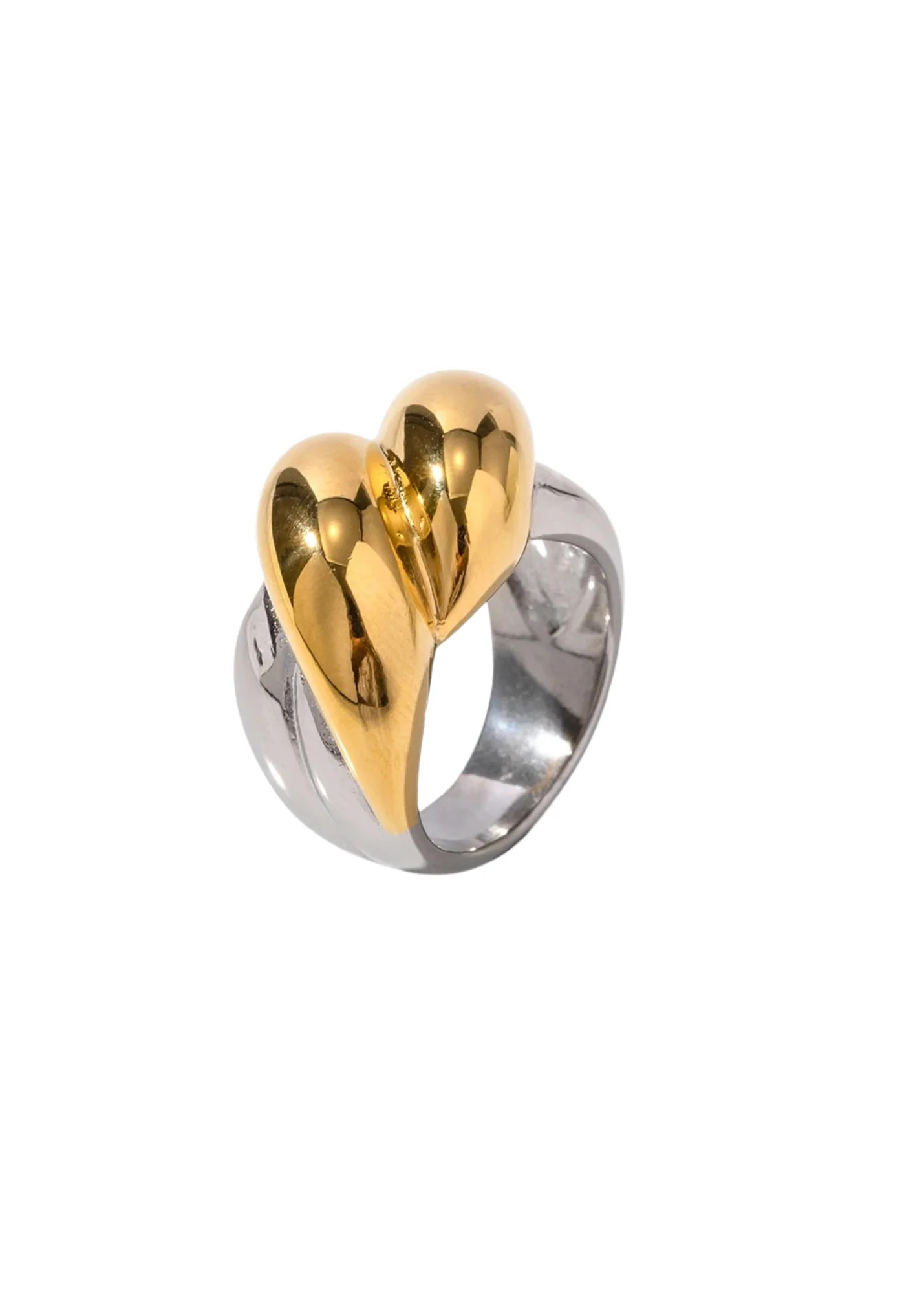 Two Toned Twist Ring | hjane jewels