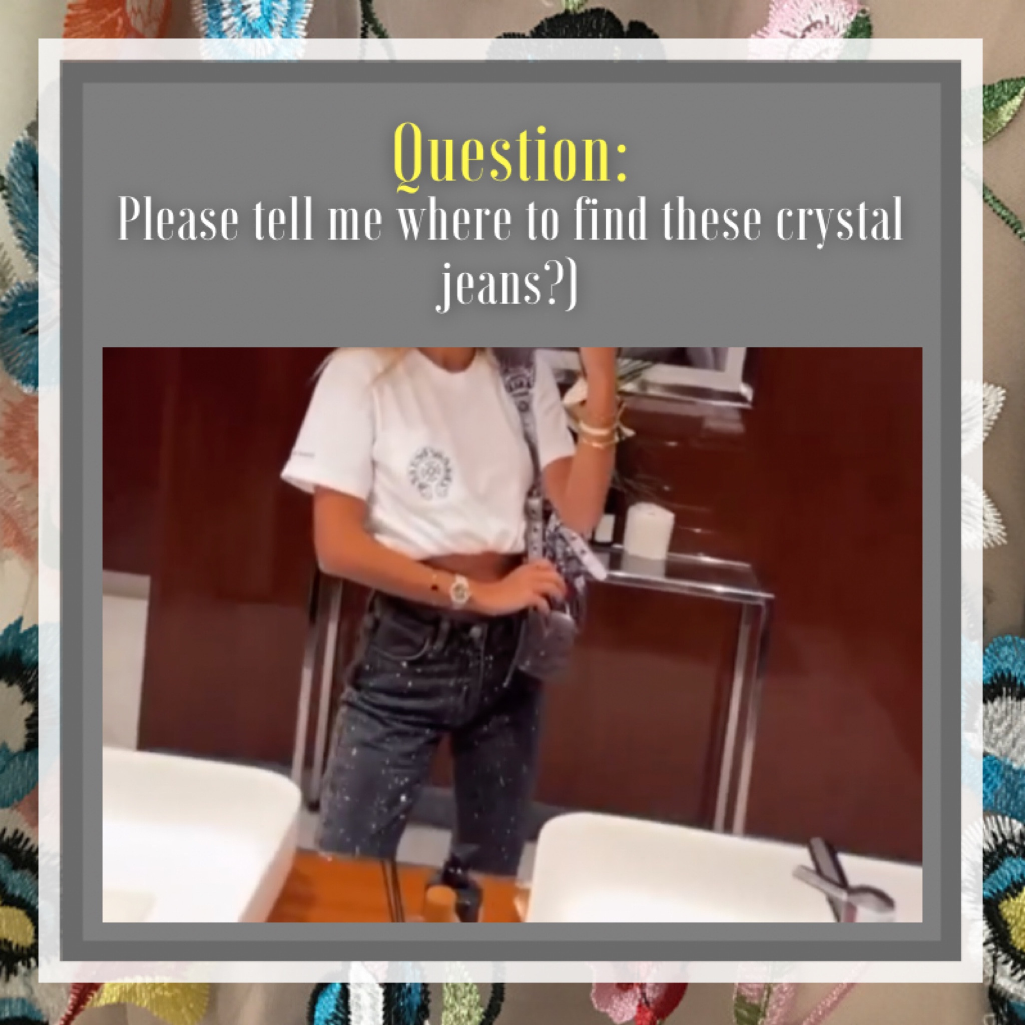 Crystal Embellished Jeans - Found!

#LTKFind #LTKunder100 #LTKstyletip