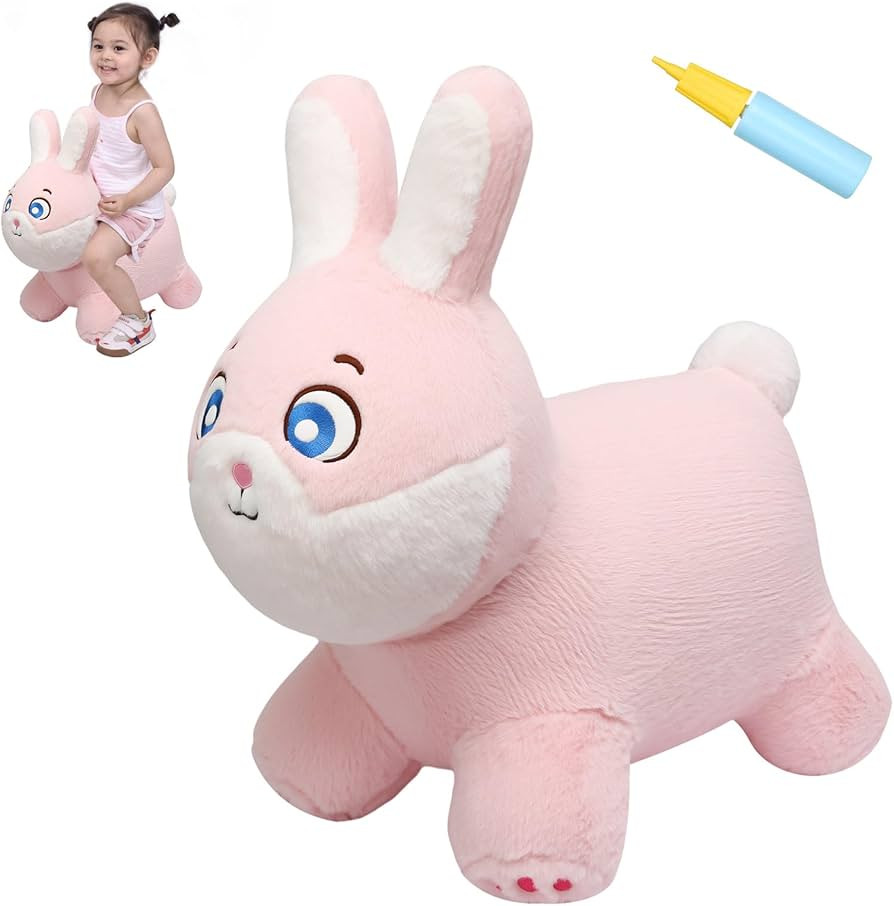INPANY Bouncy Horse, Bunny Rabbit Hopper Toys, Toddler Plush Bouncing Animal, Kids Inflatable Rid... | Amazon (US)