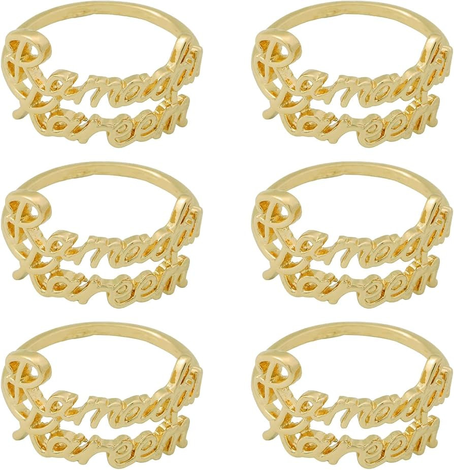 Pack of 6 Exquisite Napkin Rings Ramadans Napkins Holder Napkin Buckles for Home Dining and Parti... | Amazon (UK)