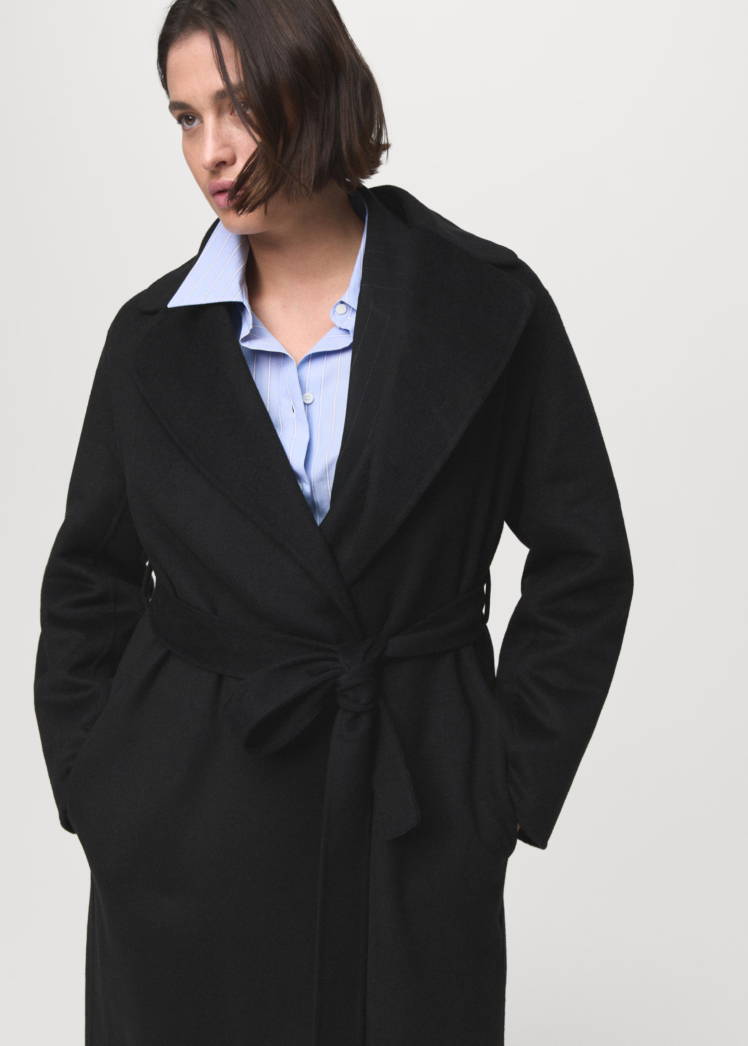 Wool coat with handmade beltCurrent price [US$ 249.99]US$ 249.99 | Mango (US/MX/AU)