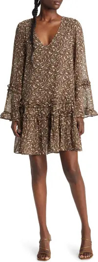 FLORET STUDIOS Floral Drop Waist Long Sleeve Dress | Nordstrom | Nordstrom