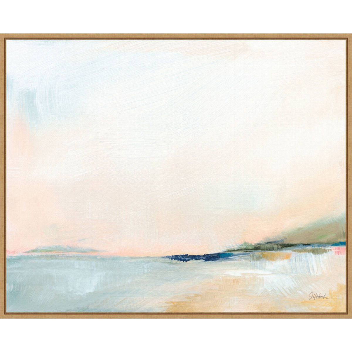 28" x 23" Open Sky Over Water by Sue Schlabach Framed Canvas Wall Art Print - Amanti Art | Target