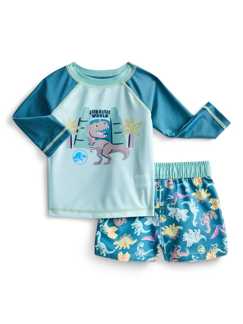 Character Baby Boy Rash Guard and Swim Trunk Set, 2-Piece, Sizes 0-12M | Walmart (US)