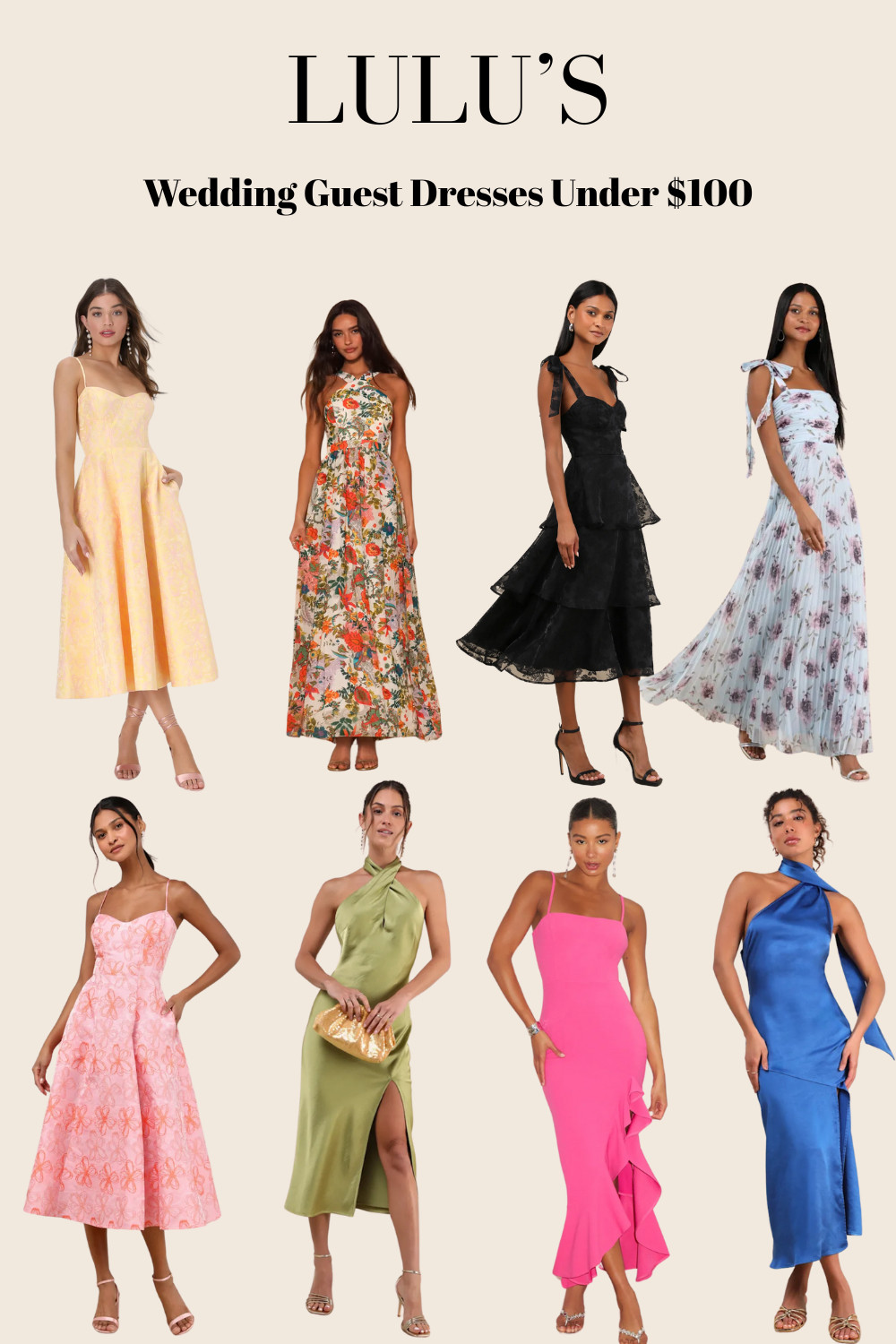 Wedding Guest Dresses Under $100 from Lulu's 

 #LTKSummerEdit #LTKFindsUnder100 #LTKWedding