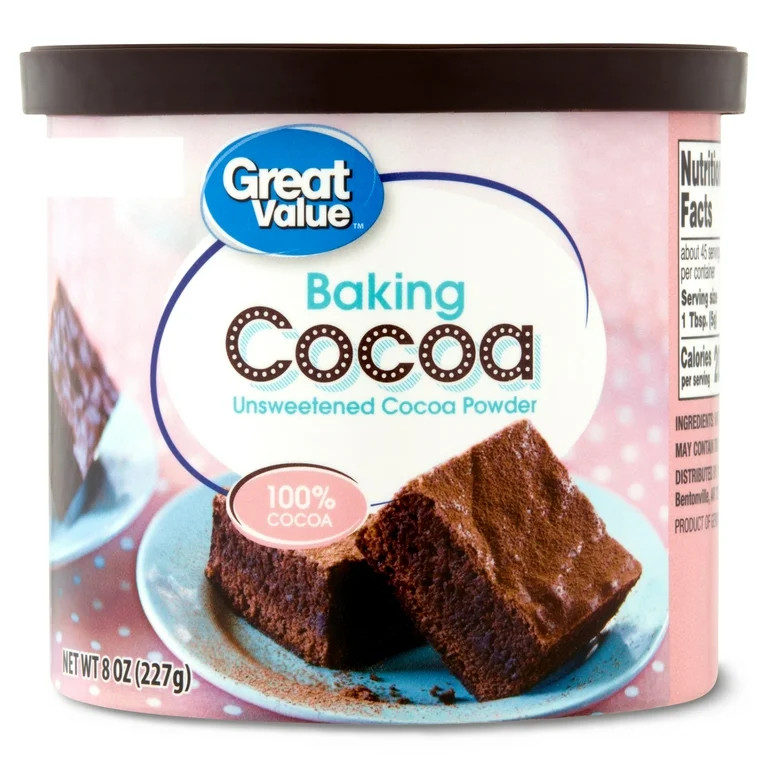 Great Value Baking Unsweetened Cocoa Powder, 8 oz, Tub | Walmart (US)