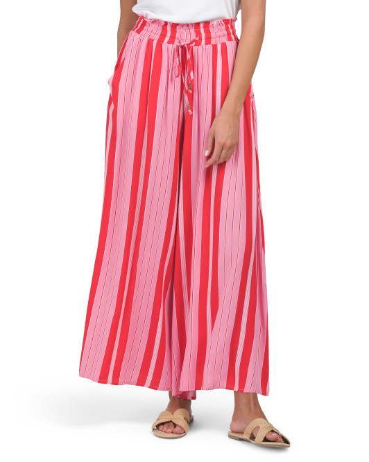 High Rise Wide Leg Striped Pants | TJ Maxx