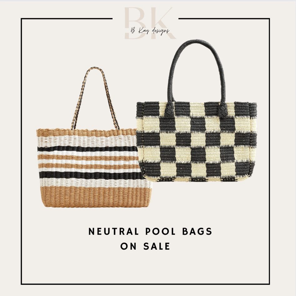 On trend neutral pool bags on sale 

Vacation 
Summer 
Beach bag 
Rattan pool bag 
Rattan and pearl bag 
Straw beach bag 
Rattan beach bag 
Vacation bag 
Vacation outfits 

#LTKitbag #LTKSeasonal #LTKunder100