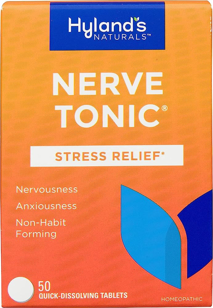 Hyland's Nerve Tonic Stress Relief Tablets, Natural Relief of Restlessness, Nervousness and Irrit... | Amazon (US)