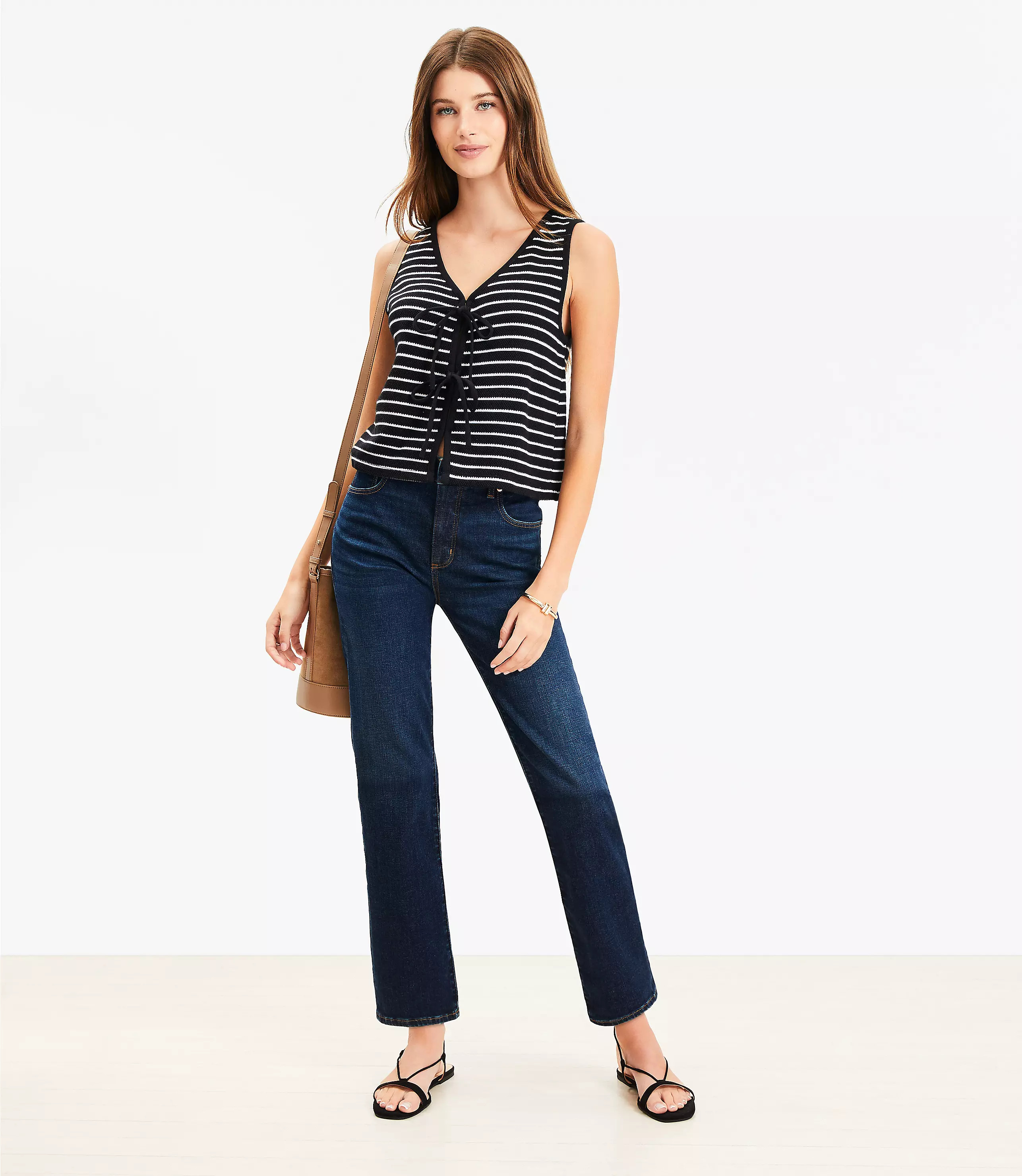Mid Rise Slim Jeans in Rich Dark Indigo Wash | LOFT