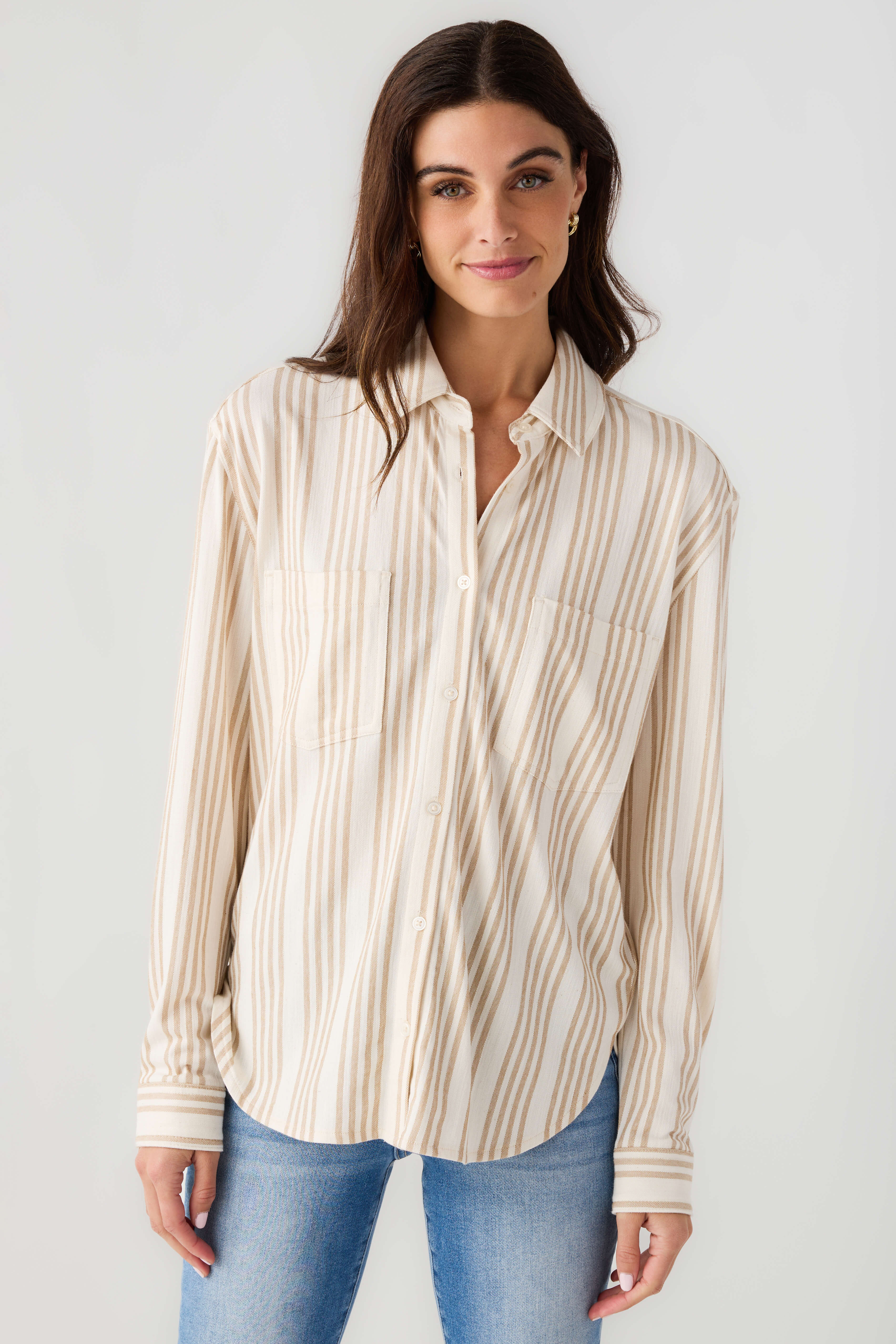 Z Supply Reese Button Up Stripe Top | Social Threads