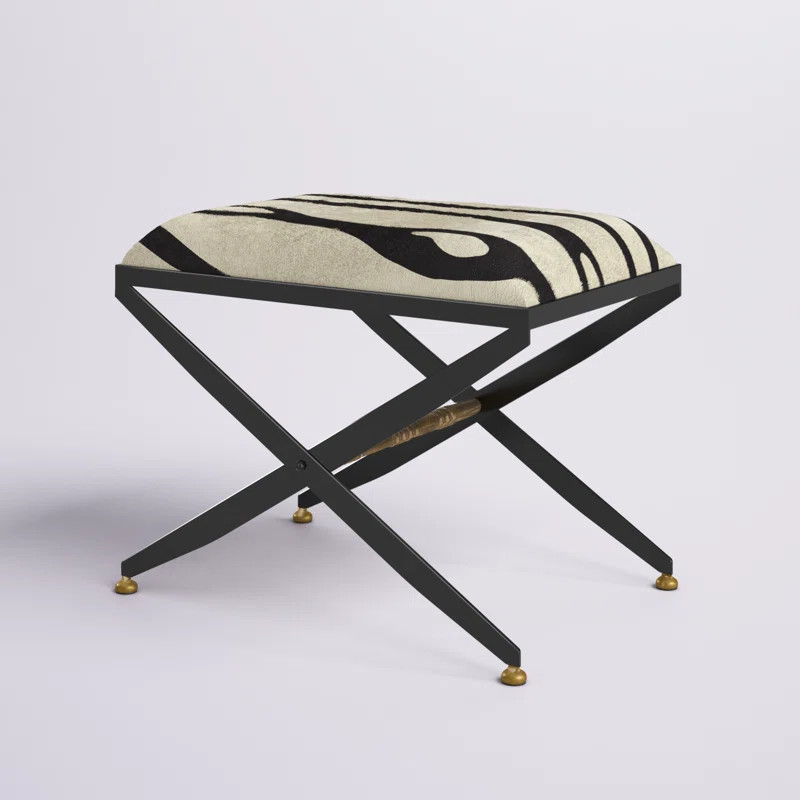 Willa Arlo™ Interiors Hesperia Hair-On-Hide Accent Stool & Reviews | Wayfair | Wayfair North America