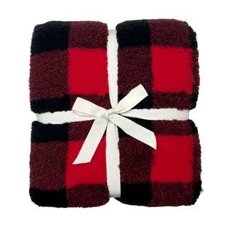Red & Black Buffalo Check Sherpa Throw by Ashland® | Michaels Stores