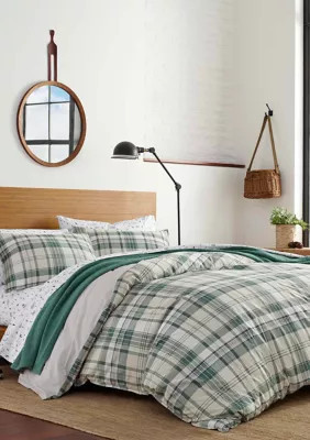 Eddie Bauer Timbers Plaid Cotton Duvet Cover Set, Full/Queen | Belk