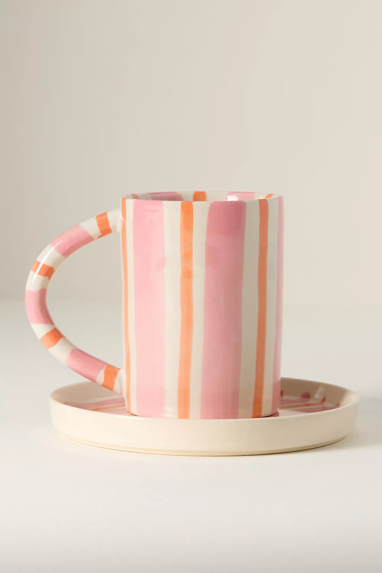 Daily Stripe Stoneware Espresso Cup & Saucer | Anthropologie (US)