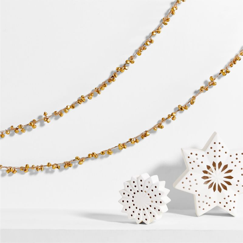 Jingle Bell Christmas Garland with Twine | Crate & Barrel | Crate & Barrel