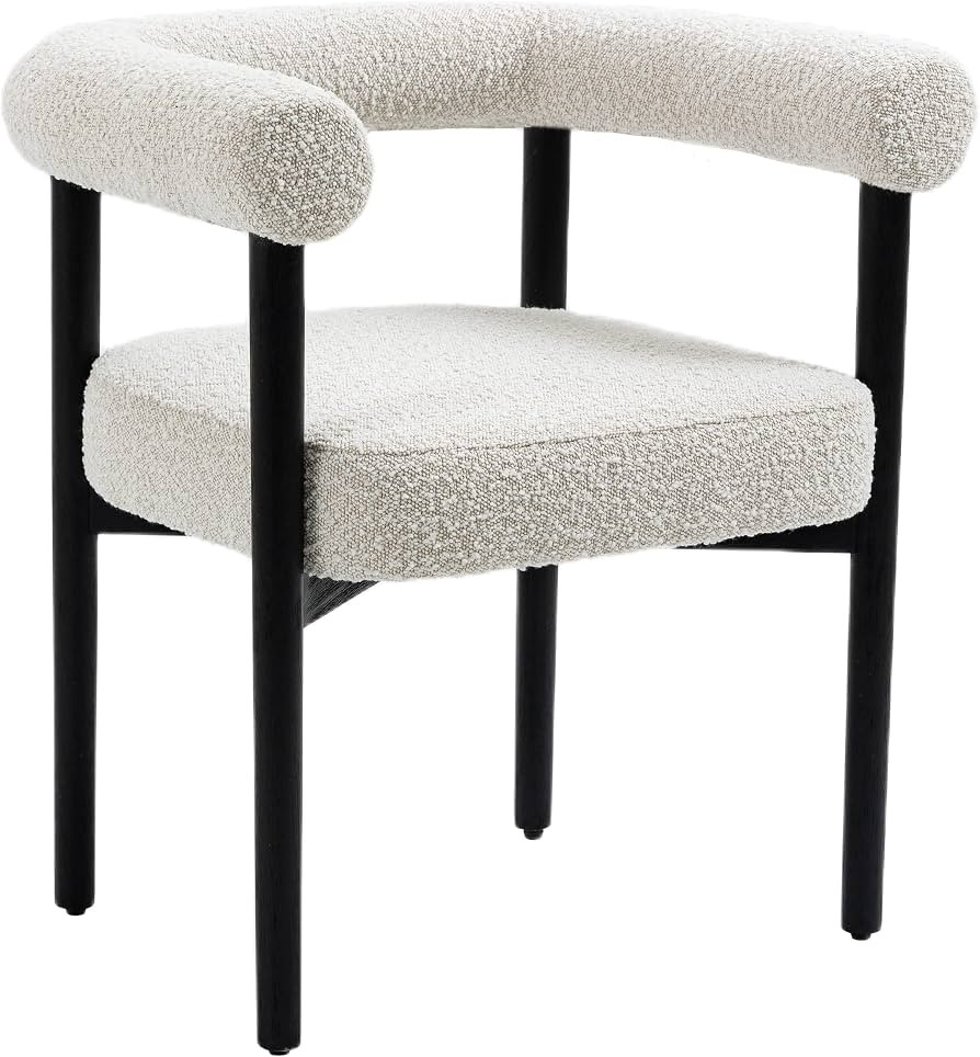 Meridian Furniture 560Cream-C Hyatt Collection Mid-Century Modern Dining Chair with Solid Wood Bl... | Amazon (US)