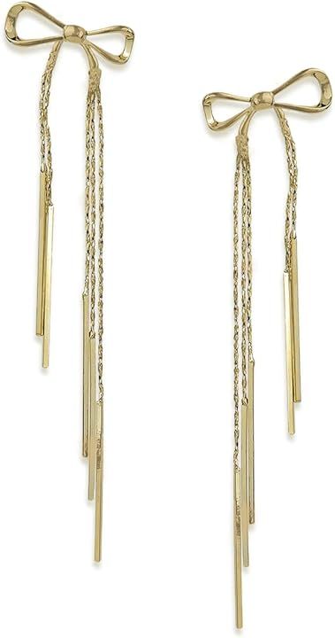 JeanBeau Bow Heart Chain Drop Dangle Tassel Earrings for Women Girls Statement Sparkly Cubic Zirconia... | Amazon (US)